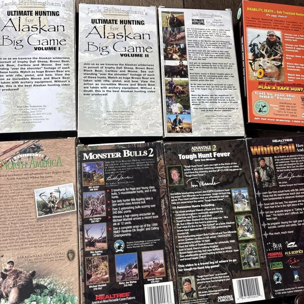 Vtg Lot Of 14 VHS Whitetail Deer Elk Alaska Hunting Monster Bucks Buckmasters